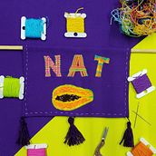 Mi proyecto del curso: Letras bordadas: el hilo como herramienta gráfica. Een project van Borduurwerk y Textielontwerp van Areli Romero - 29.12.2023