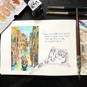 My project for course: Watercolor Travel Journal. Traditional illustration, Watercolor Painting, Architectural Illustration, and Sketchbook project by Julia Reck - 12.29.2023