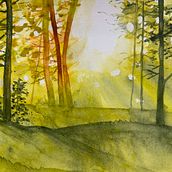 My project for course: Dreamy Watercolor Landscapes: Paint with Light. Painting, and Watercolor Painting project by rferron90 - 12.29.2023