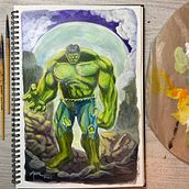 My project for course: Character Illustration with Acrylic. Traditional illustration, Character Design, Painting, Comic, Acr, and lic Painting project by Anam Jackson - 12.30.2023