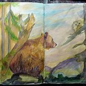 Learning to use mixed media.. Traditional illustration, Character Design, Marketing, Sketching, Drawing, Digital Painting, and Digital Drawing project by Hanne Marie Lorenzen - 12.31.2023