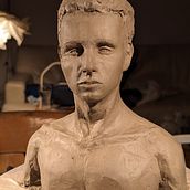 My project for course: Clay Portrait: Model a Full-Scale Face. Projekt z dziedziny  Sztuki piękne i Rzeźba użytkownika Carlos Peralta - 31.12.2023