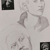 My project for course: Portrait Sketchbooking: Explore the Human Face. Un progetto di Bozzetti, Disegno, Disegno di ritratti, Disegno artistico e Sketchbook di amyjaniczak - 01.01.2024