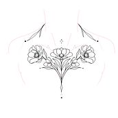 Mi proyecto del curso: Diseño de tatuajes botánicos con Procreate. Un progetto di Illustrazione tradizionale, Illustrazione digitale, Design di tatuaggi e Illustrazione botanica di Maria Sanchez - 01.01.2024
