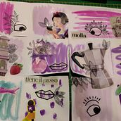 Il mio progetto del corso: Quaderno creativo: sperimenta con collage, stamping e découpage. Projekt z dziedziny Trad, c, jna ilustracja,  Kolaż, Papercraft i Sketchbook użytkownika nunzia78 - 01.01.2024