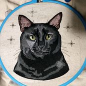 Mi proyecto del curso: Retratos bordados de mascotas: pinta con hilo . % Angie Ortiz Sanchez tarafından hazırlanan Nakış, Doğalcı İllüstras, on, Ve Tekstil Tasarımı projesi - 01.01.2024