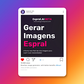 Instagram ADs: Image Generator - Espral.AI Ein Projekt aus dem Bereich Marketing, Social Media, Digitales Marketing, Marketing für Instagram und Growth Marketing von Guilherme Daimaru - 30.12.2023