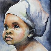 Bath time Kid. Un proyecto de Dibujo de Retrato y Bellas Artes de Richard Mabe - 02.01.2024