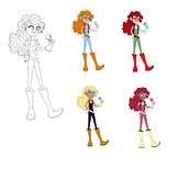 Meu projeto do curso: Design de personagens para animação com Photoshop. Un projet de Animation, Conception de personnages , et Animation de personnages de Mariana Amaral - 02.01.2024