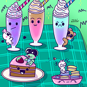 Mi proyecto del curso: Diseño de mundos kawaii: crea ilustraciones alegres. Character Design, Digital Illustration, and Manga project by Alia Lewis - 01.03.2024