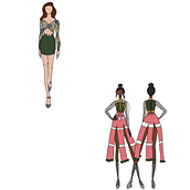 Croquis de Looks inspirados no Museu Imperial em Petrópolis.  project by Giulia Ferreira Correa - 07.04.2022