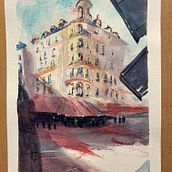 Mon projet du cours : Dessin architectural à l’aquarelle et à l’encre Ein Projekt aus dem Bereich Skizzenentwurf, Zeichnung, Aquarellmalerei, Architektonische Illustration, Sketchbook und Illustration mit Tinte von cgdreano - 03.01.2024