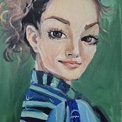 Meu projeto do curso: Pintura de retratos femininos com tinta acrílica. Projekt z dziedziny  Malarstwo, Malarstwo akr i lowe użytkownika Renata Cabral - 04.01.2024
