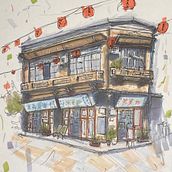 Il mio progetto del corso: Disegno architettonico espressivo con pennarelli colorati. Sketching, Drawing, Architectural Illustration, Sketchbook & Ink Illustration project by alessandro_leoni - 01.04.2024