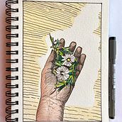 Flores . Traditional illustration project by nuria alcaraz - 01.04.2024