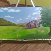 My project for course: Oil Landscape Painting: Explore the Power of Light. Projekt z dziedziny Trad, c, jna ilustracja,  Sztuki piękne, R, sunek ołówkiem, Malarstwo olejowe, Ilustracja naturalist i czna użytkownika treepee - 01.01.2024