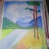Meu projeto do curso: Paisagens de sonhos com aquarela: pintura com luz. Un progetto di Pittura e Pittura ad acquerello di Luciane dos Santos Camboim - 05.01.2024