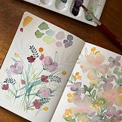 Mon projet du cours : Création d’une composition florale à l’aquarelle. Un progetto di Illustrazione tradizionale, Belle arti, Pittura, Pittura ad acquerello, Illustrazione botanica e Illustrazione naturalistica di Emilie - 05.01.2024