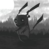 Pikachu + Tema de Terror . Un projet de Illustration traditionnelle et Illustration numérique de Fabio Praeiro Ordonio Junior - 05.01.2024