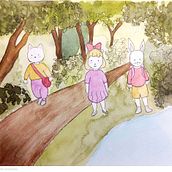 My project for course: Watercolor Illustration with Japanese Influence. Traditional illustration, Drawing, and Watercolor Painting project by Stefany carballo - 01.05.2024