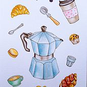 Composición de elementos. Distintas temáticas. Ilustração tradicional, Artes plásticas, Pintura em aquarela e Ilustração naturalista projeto de dai_salvatierra - 05.01.2024