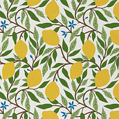 Sunny Citrus Wallpaper Design . Pattern Design project by Laura Oster - 01.07.2024
