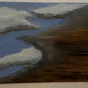 Atardecer montañoso. Oil Painting project by Maximiliano Padilla Lepe - 10.15.2023