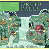 My project for course: Creative Gameplay Maps: Illustrate a Fantasy World. Un proyecto de Ilustración tradicional, Ilustración digital e Ilustración editorial de Marguerite Cousins - 06.01.2024