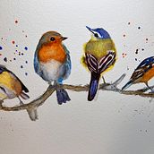 Mein Abschlussprojekt für den Kurs: Illustriere Vögel mit expressiven Aquarelltechniken. Watercolor Painting, Traditional illustration, Realistic Drawing, and Naturalistic Illustration project by j_osterkamp1 - 01.06.2024