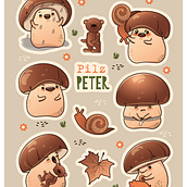 Mein Abschlussprojekt für den Kurs: Kawaii zeichnen: Gestalte niedliche Figuren. Traditional illustration, Character Design, and Manga project by Iryna Leopold - 01.07.2024