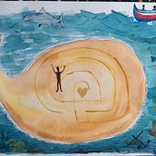 Jona in beeld. Un progetto di Belle arti, Pittura, Pittura ad acquerello, Illustrazione infantile e Narrativa di miekejjager - 07.01.2024