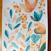 Meu projeto do curso: Aquarela floral: conecte-se com a natureza. Traditional illustration, Painting, Watercolor Painting, and Botanical Illustration project by Beatriz Albarez de Assunção - 01.06.2024