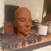 My project for course: Introduction to Clay Figurative Sculpture. Fine Arts, and Sculpture project by Kristīne Nicmane - 01.07.2024