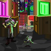 Mi proyecto del curso: Introducción al diseño de personajes en pixel art Cyberpunk Ein Projekt aus dem Bereich Design von Figuren, Videospiele, Pixel Art und Design für Videospiele von walkithor - 07.01.2024