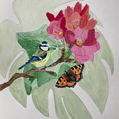 My project for course: Botanical Watercolor Painting of the Natural World. Un projet de Beaux Arts, Peinture, Aquarelle, Illustration botanique et Illustration naturaliste de Marion Berkhout - 08.01.2024