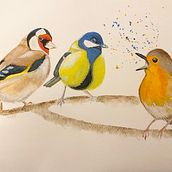 My project for course: Artistic Watercolor Techniques for Illustrating Birds. Traditional illustration, Watercolor Painting, Realistic Drawing, and Naturalistic Illustration project by Grace O - 01.04.2024