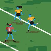 Rugby Touch. Vector Illustration, and Poster Design project by Albert Plaza Nualart - 01.08.2024