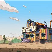 My project for course: Digital Background Painting for Animation. Un progetto di Illustrazione digitale, Pittura digitale, Illustrazione tradizionale e Animazione di Anna Khlopotina - 06.01.2024