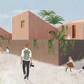 Mon projet du cours : Représentation graphique de projets architecturaux. Architecture, Graphic Design, Interior Architecture, Interior Design, L, scape Architecture, Collage, Digital Architecture, and Architectural Illustration project by OUALID SIKATIM - 01.09.2024