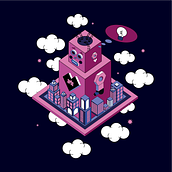 Meu projeto do curso: Ilustração vetorial isométrica a partir do zero. Un progetto di Illustrazione vettoriale e Illustrazione digitale di Surama Rocha da Silva - 09.01.2024