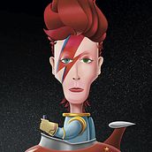 Space Oddity, tributo a Bowie. Digital Illustration project by Roselino López Ruiz - 01.10.2024