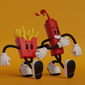 Mi proyecto del curso: Creación de personajes en 3D con Blender "Best Friends". Un progetto di 3D, Character design, Modellazione 3D, Character design 3D e Progettazione 3D di Sara Venegas - 07.01.2024