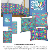 A New Wave Has Come In. Graphic Design, Product Design, Pattern Design, and Digital Illustration project by Nicole - 01.18.2024