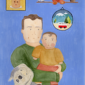 Mi proyecto del curso: Ilustración lúdica con acuarela y lápices de color. Traditional illustration, Painting, Watercolor Painting, Portrait Drawing, and Colored Pencil Drawing project by Eugenia Martínez - 12.11.2023