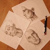 Mi proyecto del curso: Sketchbook de retrato: explora el rostro humano. Un projet de Esquisse , Dessin, Dessin de portrait, Dessin artistique , et Carnet de croquis de Juan Lucas Neira - 10.01.2024