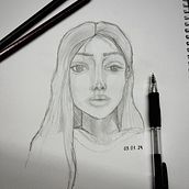 projeto final do curso: Caderno de retratos: explore o rosto humano. Sketching, Drawing, Portrait Drawing, Artistic Drawing, and Sketchbook project by Emanuelle Dias - 01.12.2024