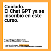 Mi proyecto del curso: Copywriting para copywriters . % Ifel Barrenechea tarafından hazırlanan Reklamcılık, Metin, azarlığı, Hika, e anlatımı, Ve İletişim projesi - 01.12.2024