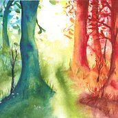My project for course: Dreamy Watercolor Landscapes: Paint with Light. Painting, and Watercolor Painting project by Paper Girl - 01.13.2024