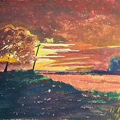 My project for course: Landscape Painting with Gouache for Beginners. Fine Arts, Painting, Naturalistic Illustration, and Gouache Painting project by Kirsten Wedlich - 01.13.2024