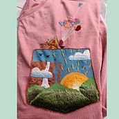 Paint and embroider. Embroider, Arts, and Crafts project by Jei See Tai - 01.13.2024